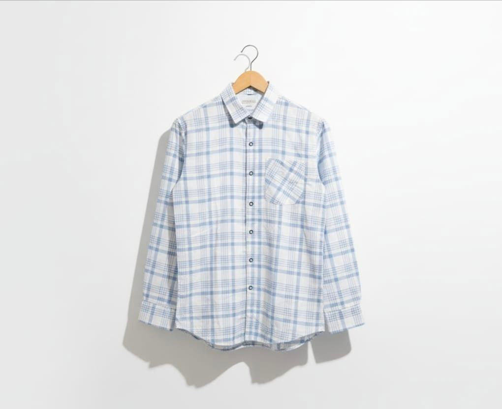 Light Blue Plaid Shirt