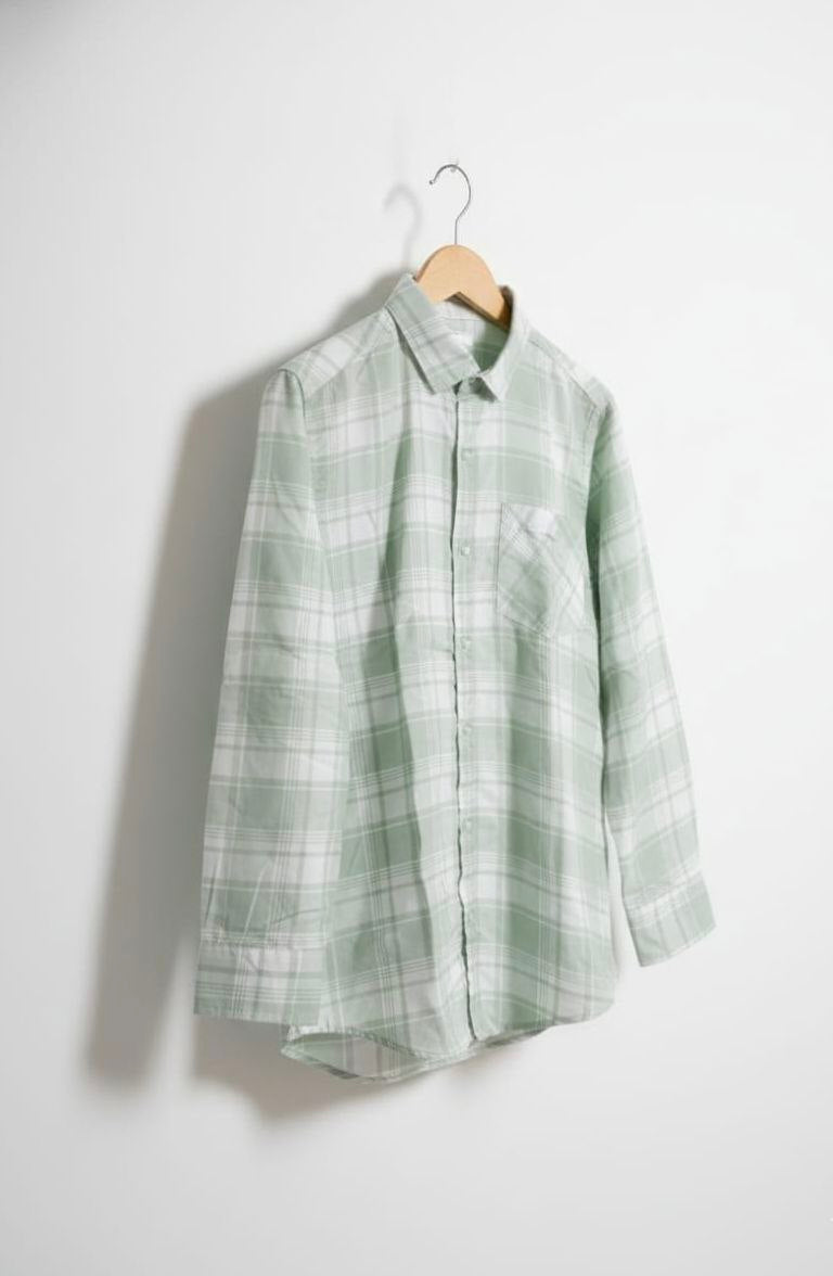 Sage Green Plaid Shirt